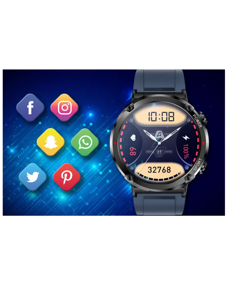SMARTWATCH MĘSKI GRAVITY GT21-5 - BLUETOOTH CALL, DODATKOWY PASEK (sg025e) SMARTWATCH MĘSKI GRAVITY GT21-5 - BLUETOOTH CALL, DODATKOWY PASEK (sg025e)