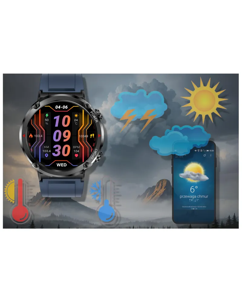 SMARTWATCH MĘSKI GRAVITY GT21-5 - BLUETOOTH CALL, DODATKOWY PASEK (sg025e) SMARTWATCH MĘSKI GRAVITY GT21-5 - BLUETOOTH CALL, DODATKOWY PASEK (sg025e)