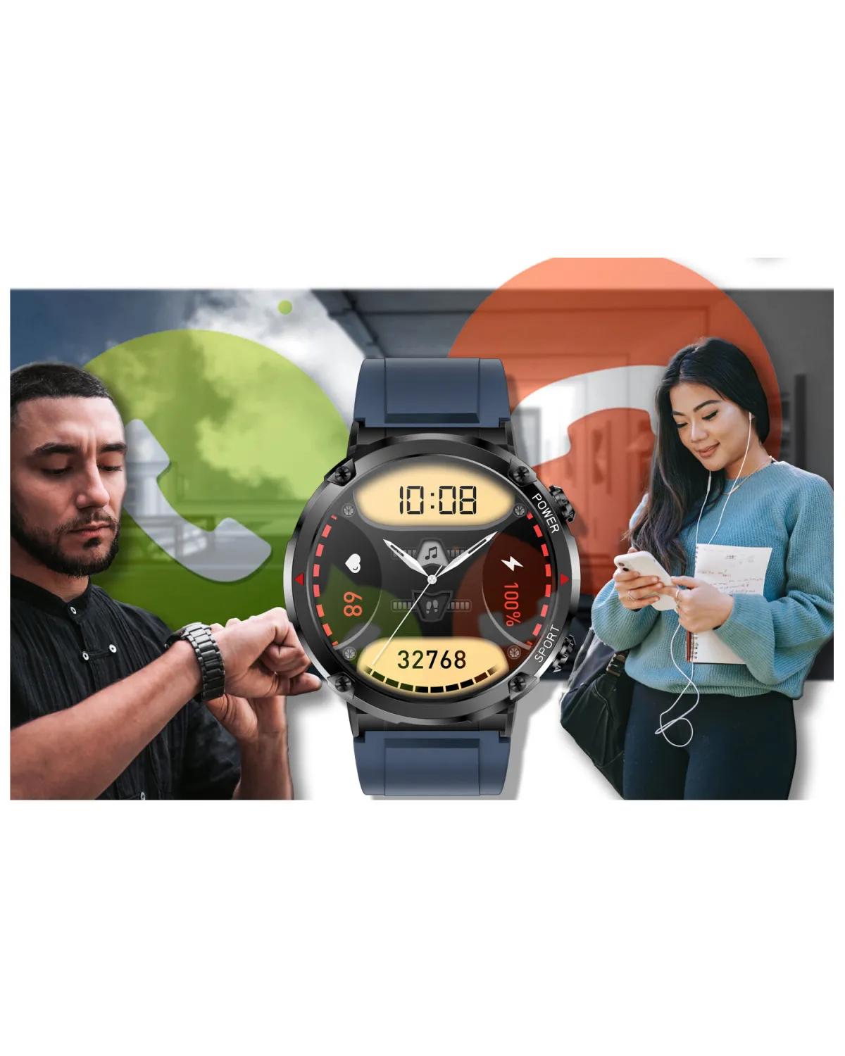 SMARTWATCH MĘSKI GRAVITY GT21-5 - BLUETOOTH CALL, DODATKOWY PASEK (sg025e) SMARTWATCH MĘSKI GRAVITY GT21-5 - BLUETOOTH CALL, DODATKOWY PASEK (sg025e)
