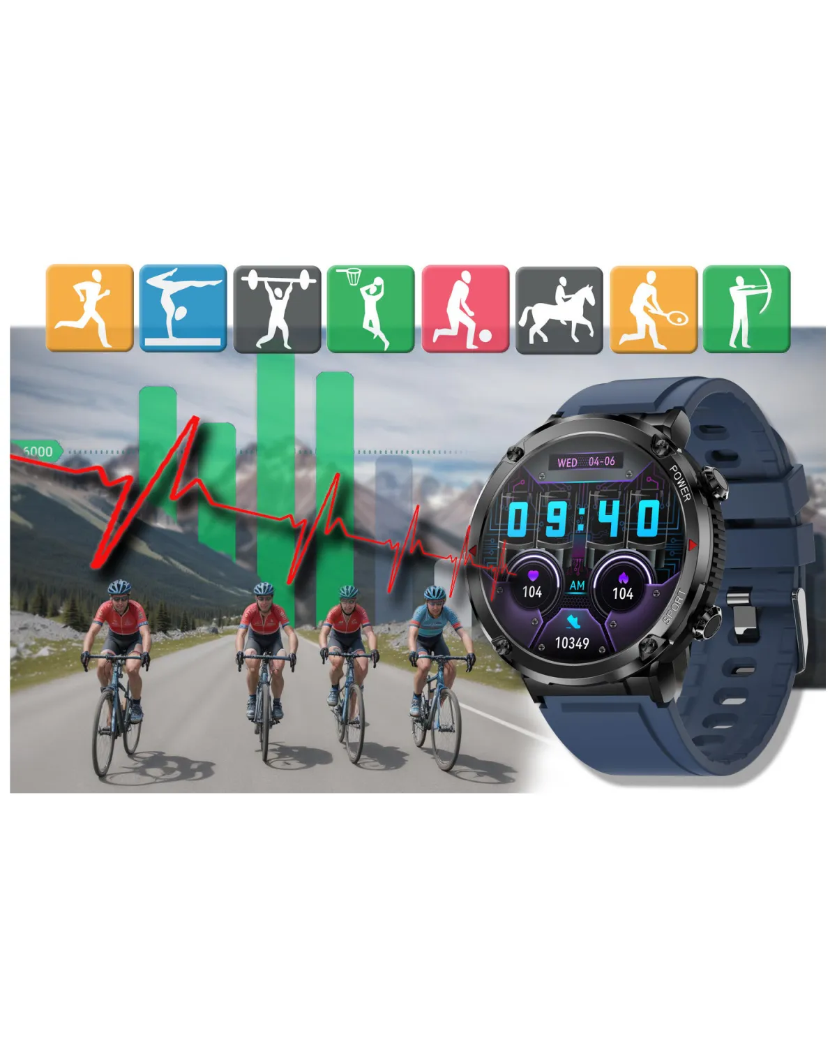 SMARTWATCH MĘSKI GRAVITY GT21-5 - BLUETOOTH CALL, DODATKOWY PASEK (sg025e) SMARTWATCH MĘSKI GRAVITY GT21-5 - BLUETOOTH CALL, DODATKOWY PASEK (sg025e)