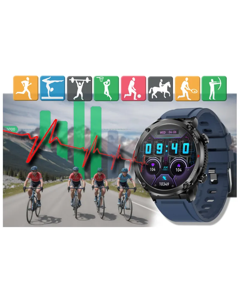 SMARTWATCH MĘSKI GRAVITY GT21-5 - BLUETOOTH CALL, DODATKOWY PASEK (sg025e) SMARTWATCH MĘSKI GRAVITY GT21-5 - BLUETOOTH CALL, DODATKOWY PASEK (sg025e)