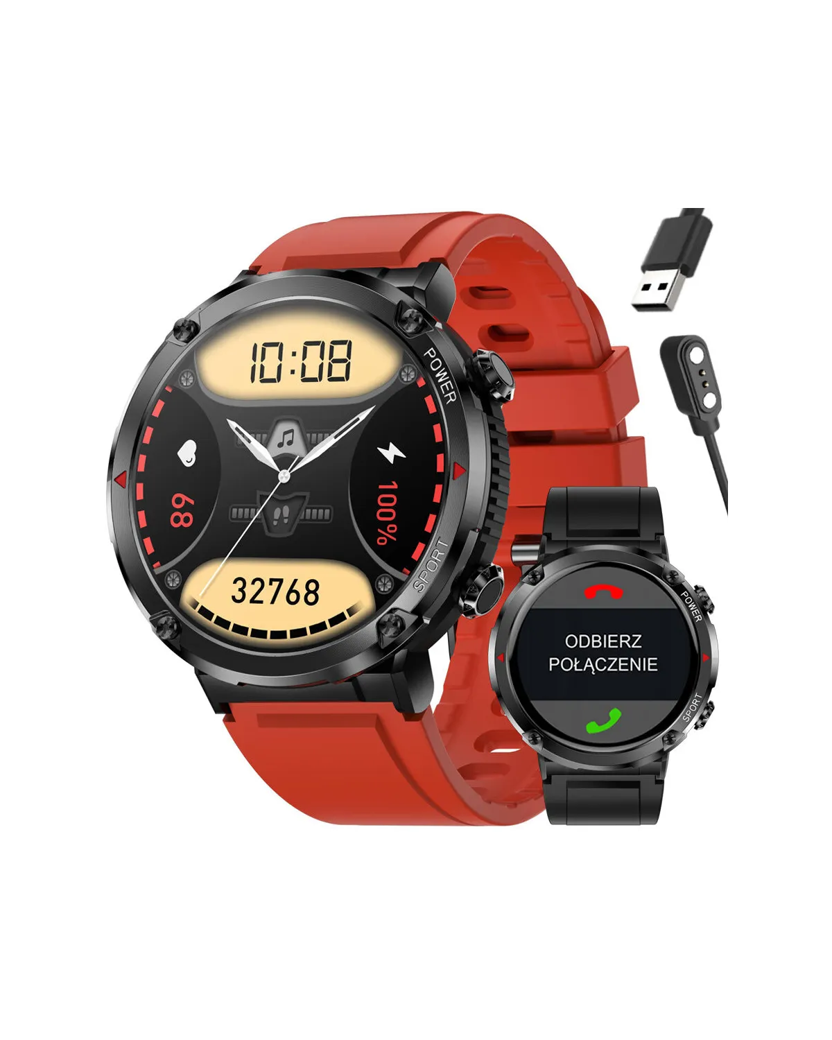 SMARTWATCH MĘSKI GRAVITY GT21-6 - BLUETOOTH CALL, DODATKOWY PASEK (sg025f) SMARTWATCH MĘSKI GRAVITY GT21-6 - BLUETOOTH CALL, DODATKOWY PASEK (sg025f)