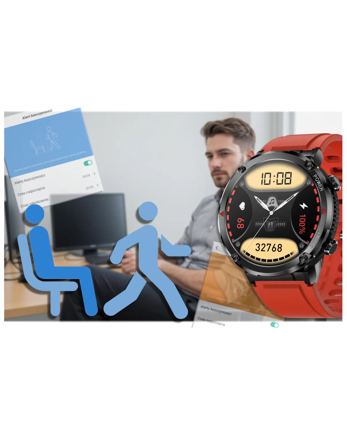 SMARTWATCH MĘSKI GRAVITY GT21-6 - BLUETOOTH CALL, DODATKOWY PASEK (sg025f) SMARTWATCH MĘSKI GRAVITY GT21-6 - BLUETOOTH CALL, DODATKOWY PASEK (sg025f)