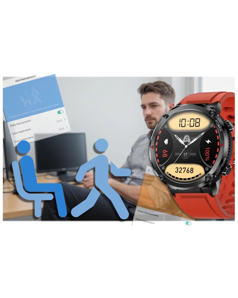 SMARTWATCH MĘSKI GRAVITY GT21-6 - BLUETOOTH CALL, DODATKOWY PASEK (sg025f) SMARTWATCH MĘSKI GRAVITY GT21-6 - BLUETOOTH CALL, DODATKOWY PASEK (sg025f)