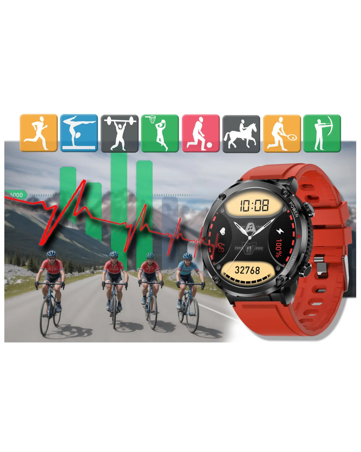SMARTWATCH MĘSKI GRAVITY GT21-6 - BLUETOOTH CALL, DODATKOWY PASEK (sg025f) SMARTWATCH MĘSKI GRAVITY GT21-6 - BLUETOOTH CALL, DODATKOWY PASEK (sg025f)