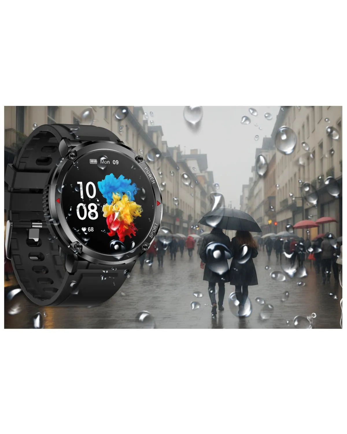 SMARTWATCH MĘSKI GRAVITY GT21-2 - BLUETOOTH CALL, DODATKOWY PASEK (sg025b)