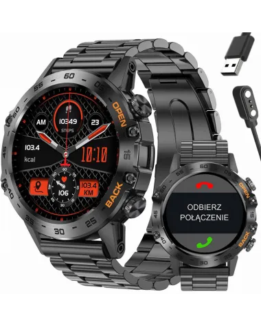 SMARTWATCH MĘSKI GRAVITY GT9-2 - WYKONYWANIE POŁĄCZEŃ, CIŚNIENIOMIERZ (sg021b)
