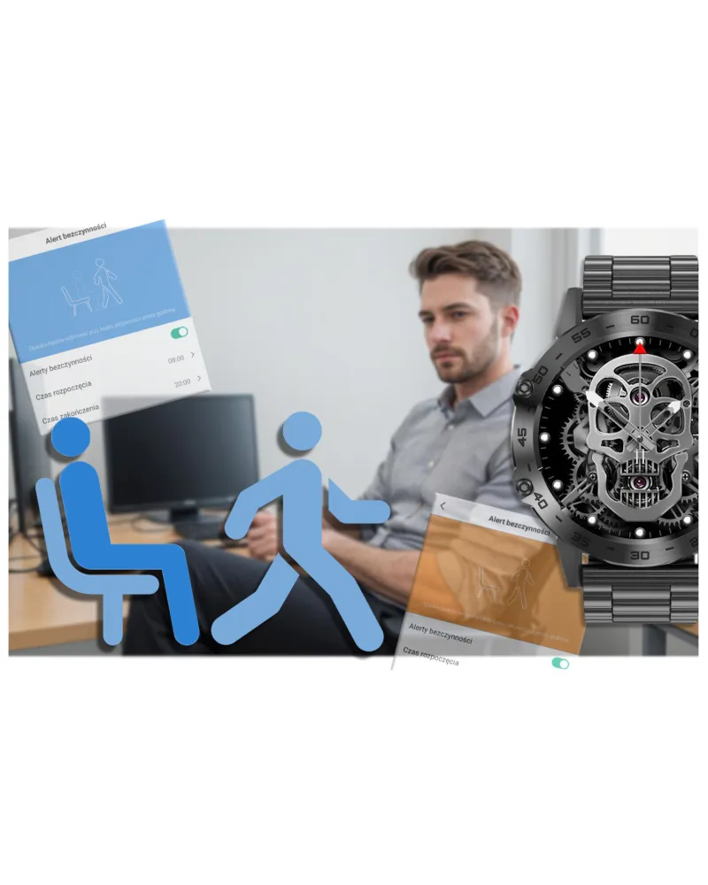 SMARTWATCH MĘSKI GRAVITY GT9-2 - WYKONYWANIE POŁĄCZEŃ, CIŚNIENIOMIERZ (sg021b)