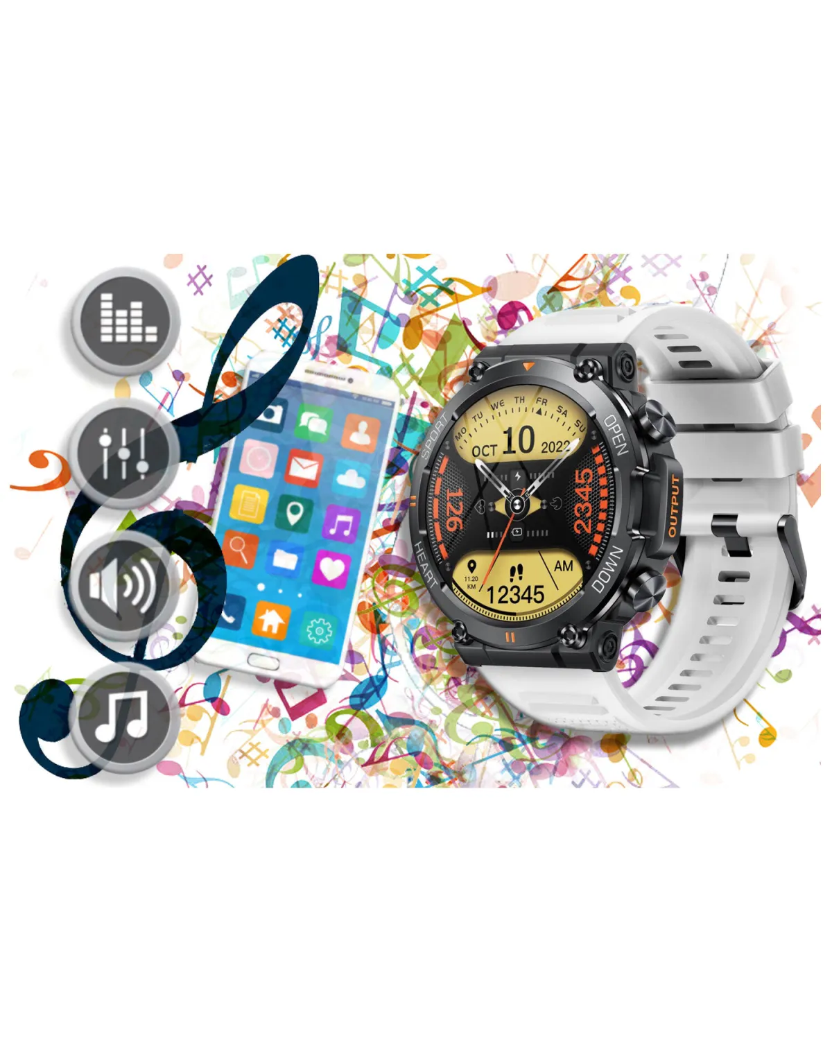 SMARTWATCH MĘSKI GRAVITY GT7-6 PRO - WYKONYWANIE POŁĄCZEŃ, PULSOKSYMETR (sg018f) SMARTWATCH MĘSKI GRAVITY GT7-6 PRO - WYKONYWANIE POŁĄCZEŃ, PULSOKSYMETR (sg018f)
