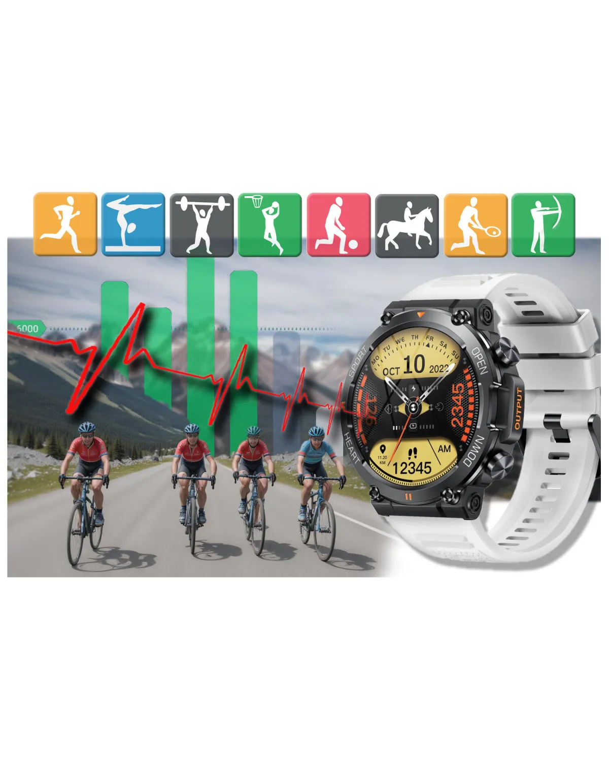 SMARTWATCH MĘSKI GRAVITY GT7-6 PRO - WYKONYWANIE POŁĄCZEŃ, PULSOKSYMETR (sg018f) SMARTWATCH MĘSKI GRAVITY GT7-6 PRO - WYKONYWANIE POŁĄCZEŃ, PULSOKSYMETR (sg018f)