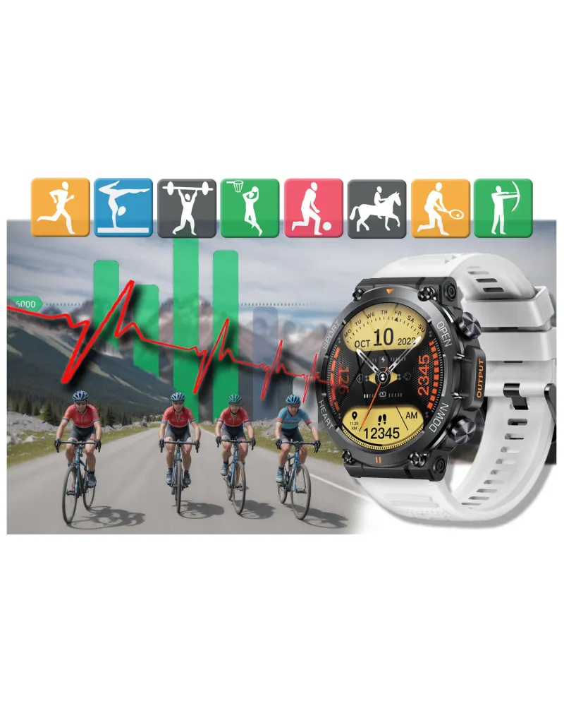 SMARTWATCH MĘSKI GRAVITY GT7-6 PRO - WYKONYWANIE POŁĄCZEŃ, PULSOKSYMETR (sg018f) SMARTWATCH MĘSKI GRAVITY GT7-6 PRO - WYKONYWANIE POŁĄCZEŃ, PULSOKSYMETR (sg018f)