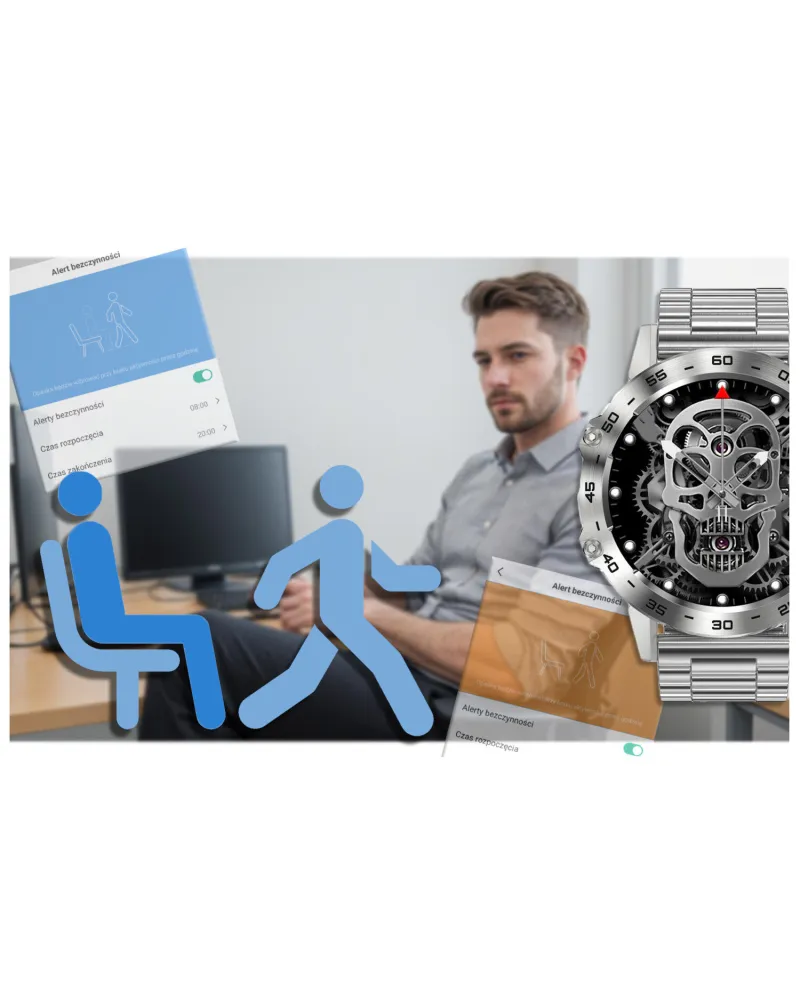 SMARTWATCH MĘSKI GRAVITY GT9-3 - WYKONYWANIE POŁĄCZEŃ, CIŚNIENIOMIERZ (sg021c)