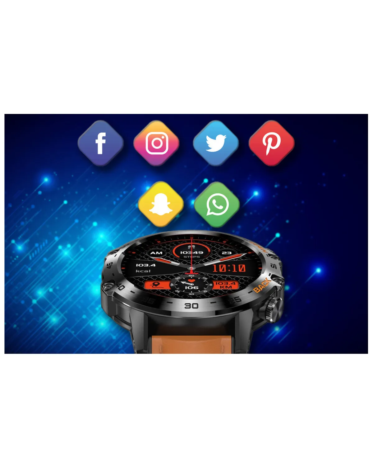 SMARTWATCH MĘSKI GRAVITY GT9-7 - WYKONYWANIE POŁĄCZEŃ, CIŚNIENIOMIERZ (sg021g)