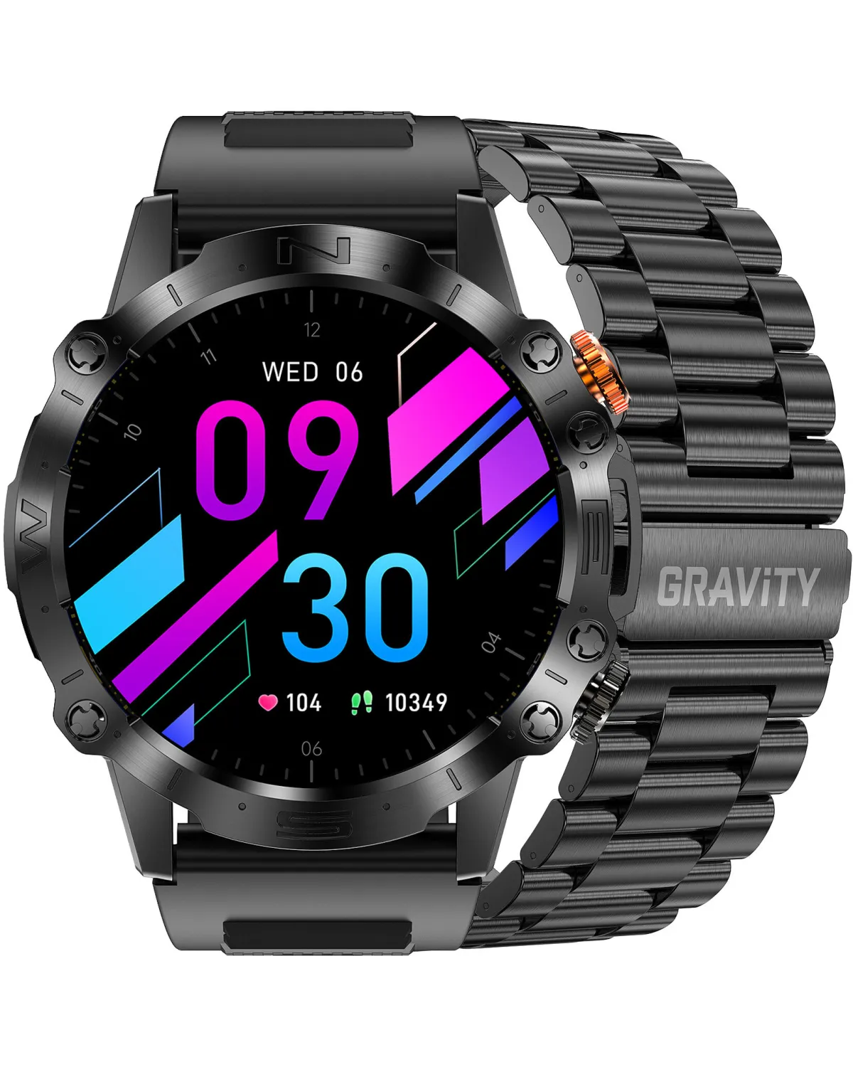 SMARTWATCH MĘSKI GRAVITY GT20-1 - AMOLED, DODATKOWY PASEK (sg024a) SMARTWATCH MĘSKI GRAVITY GT20-1 - AMOLED, DODATKOWY PASEK (sg024a)