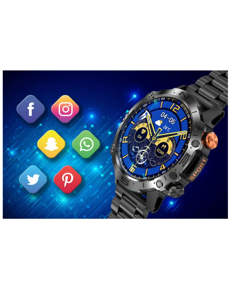 SMARTWATCH MĘSKI GRAVITY GT20-1 - AMOLED, DODATKOWY PASEK (sg024a) SMARTWATCH MĘSKI GRAVITY GT20-1 - AMOLED, DODATKOWY PASEK (sg024a)