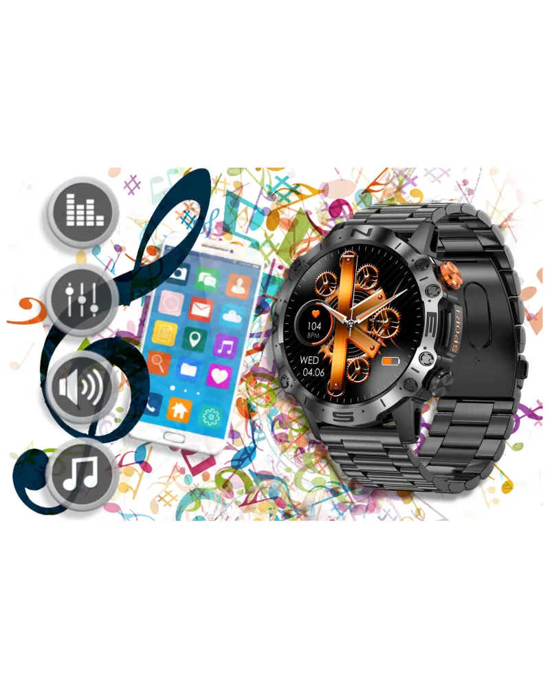 SMARTWATCH MĘSKI GRAVITY GT20-1 - AMOLED, DODATKOWY PASEK (sg024a) SMARTWATCH MĘSKI GRAVITY GT20-1 - AMOLED, DODATKOWY PASEK (sg024a)