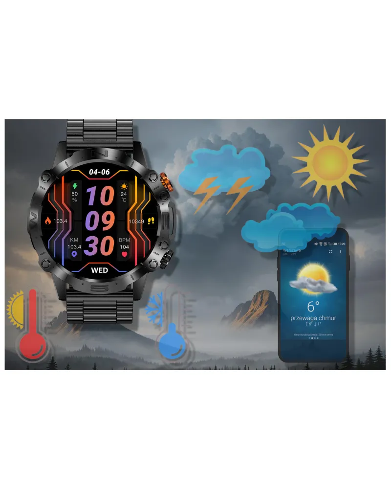 SMARTWATCH MĘSKI GRAVITY GT20-1 - AMOLED, DODATKOWY PASEK (sg024a) SMARTWATCH MĘSKI GRAVITY GT20-1 - AMOLED, DODATKOWY PASEK (sg024a)