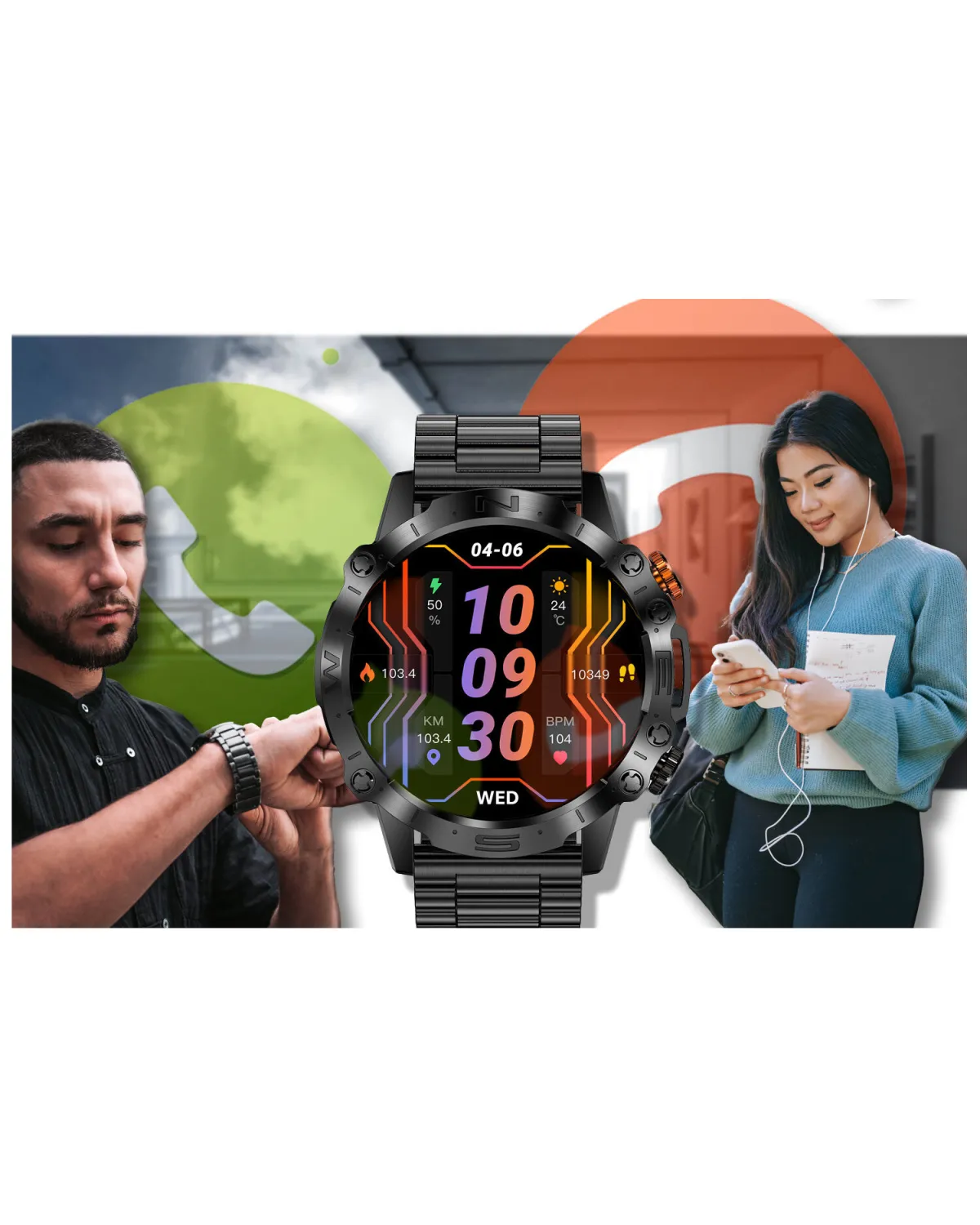 SMARTWATCH MĘSKI GRAVITY GT20-1 - AMOLED, DODATKOWY PASEK (sg024a) SMARTWATCH MĘSKI GRAVITY GT20-1 - AMOLED, DODATKOWY PASEK (sg024a)