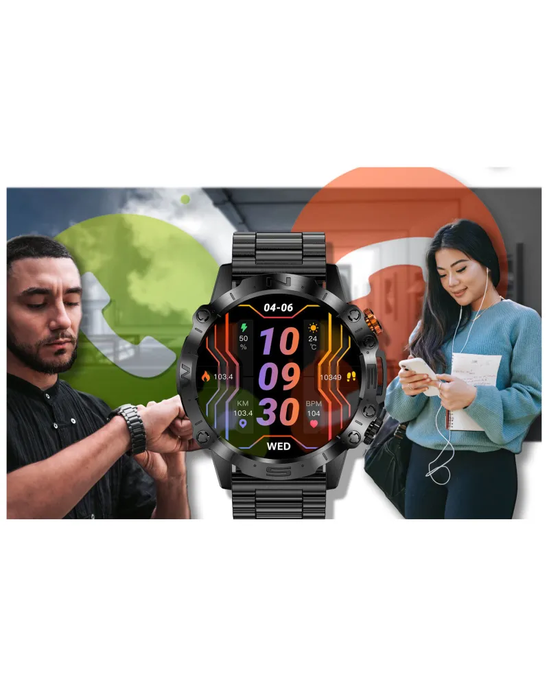 SMARTWATCH MĘSKI GRAVITY GT20-1 - AMOLED, DODATKOWY PASEK (sg024a) SMARTWATCH MĘSKI GRAVITY GT20-1 - AMOLED, DODATKOWY PASEK (sg024a)