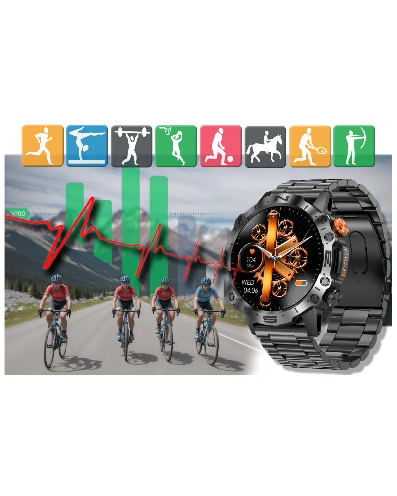 SMARTWATCH MĘSKI GRAVITY GT20-1 - AMOLED, DODATKOWY PASEK (sg024a) SMARTWATCH MĘSKI GRAVITY GT20-1 - AMOLED, DODATKOWY PASEK (sg024a)