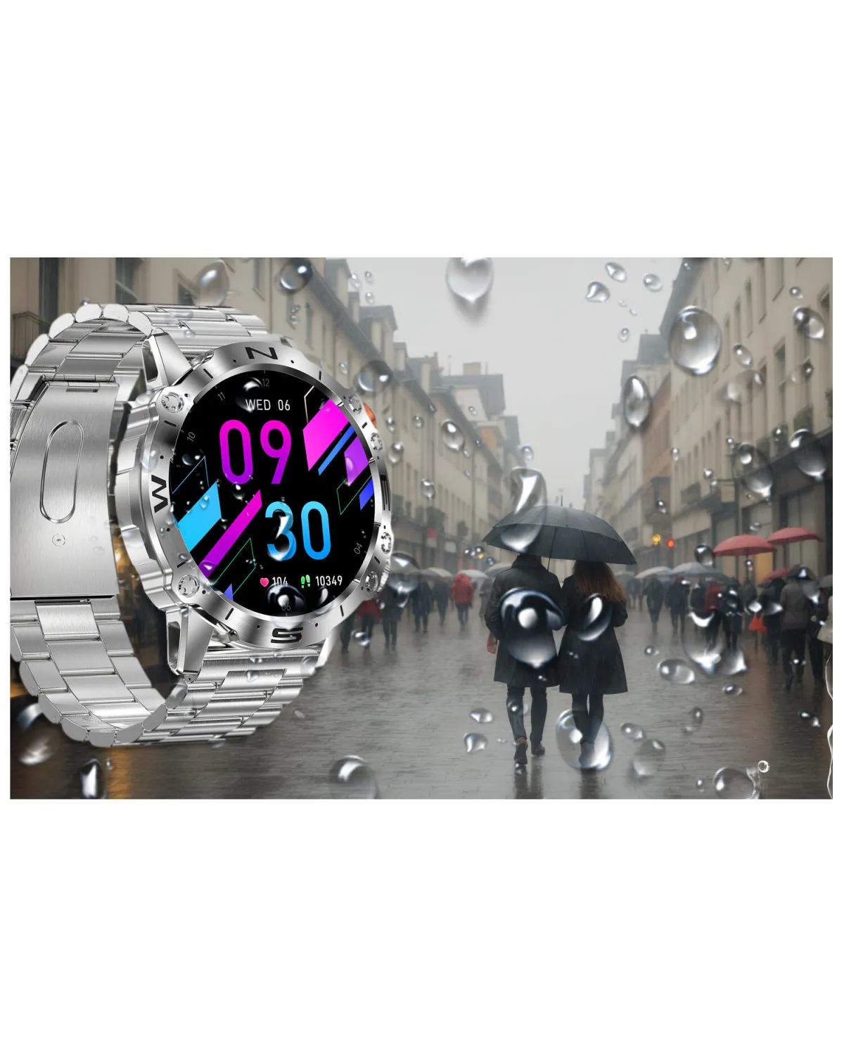 SMARTWATCH MĘSKI GRAVITY GT20-2 - AMOLED, DODATKOWY PASEK (sg024b)