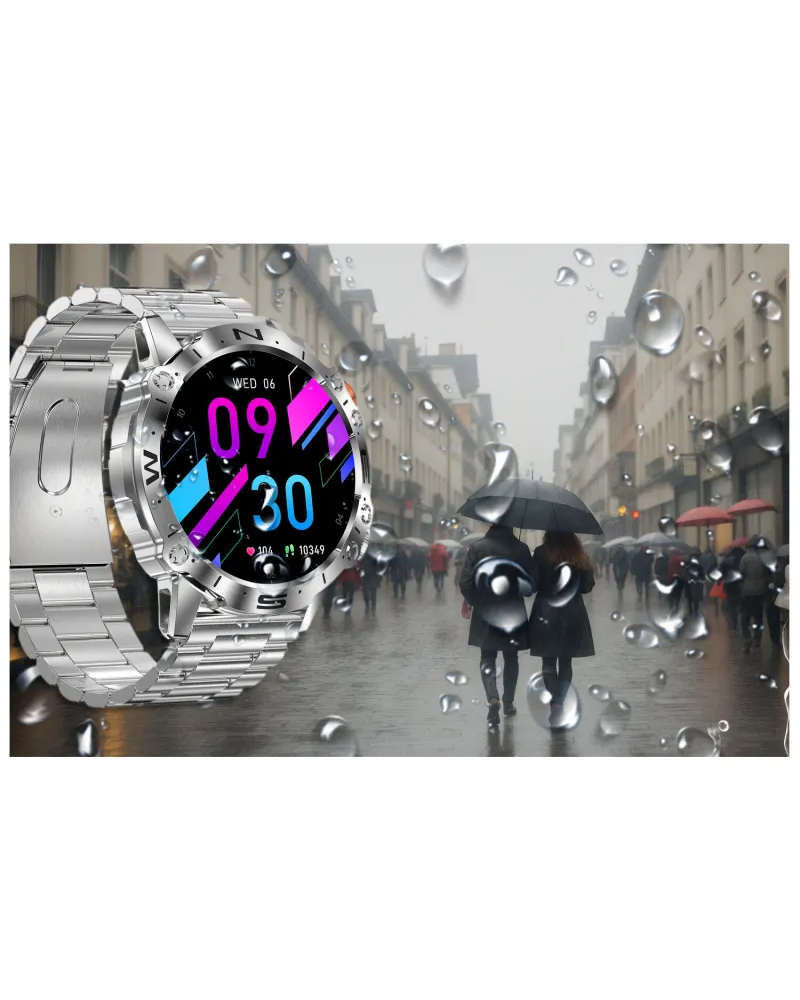 SMARTWATCH MĘSKI GRAVITY GT20-2 - AMOLED, DODATKOWY PASEK (sg024b)