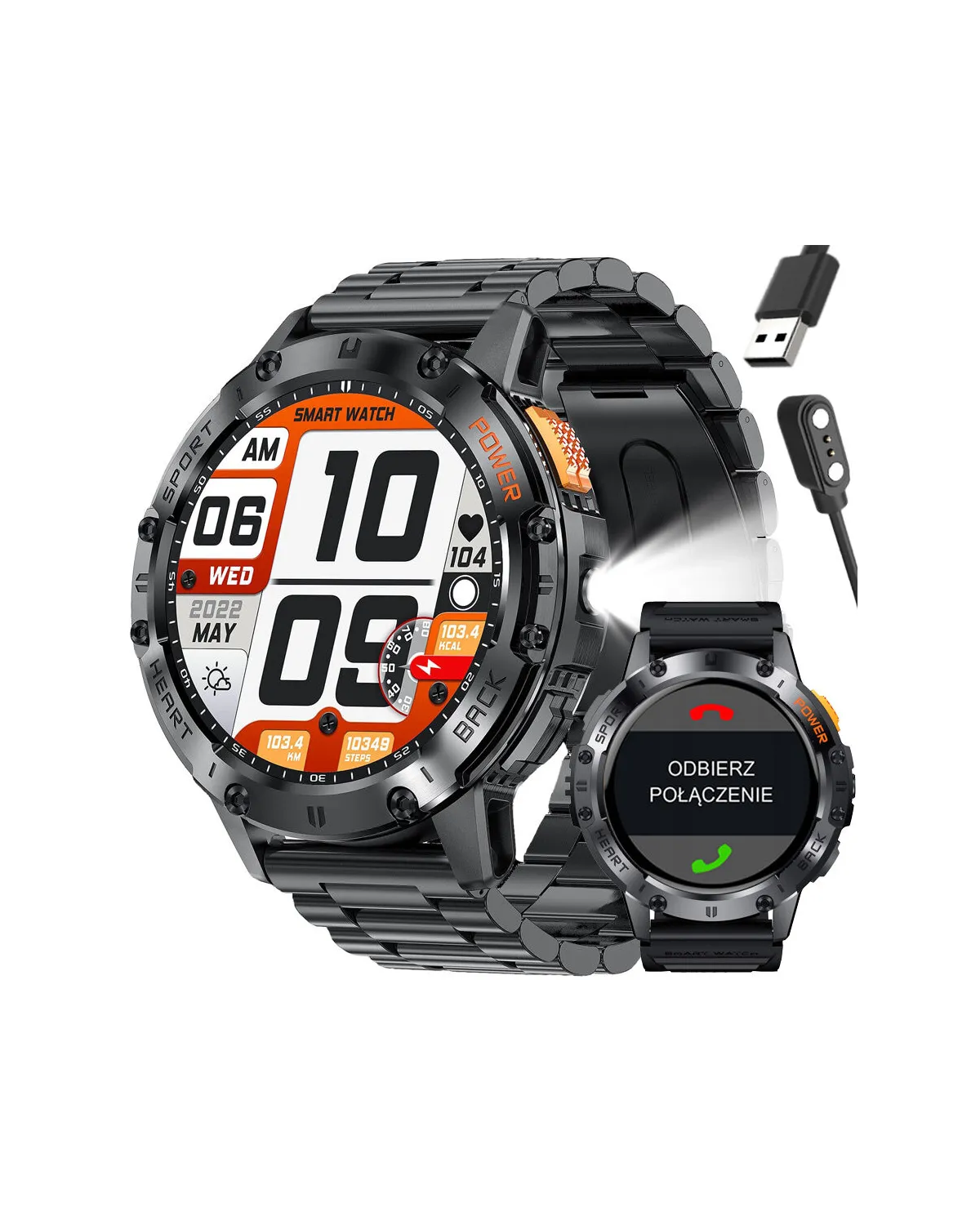 SMARTWATCH MĘSKI GRAVITY GT22-1 - AMOLED, DODATKOWY PASEK (sg030a) SMARTWATCH MĘSKI GRAVITY GT22-1 - AMOLED, DODATKOWY PASEK (sg030a)
