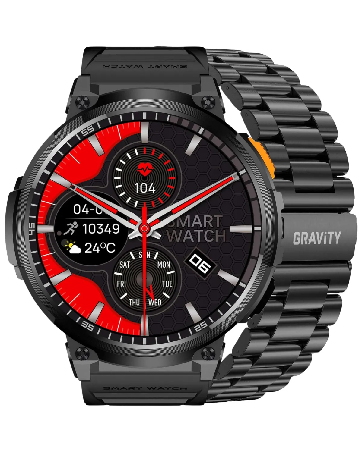 SMARTWATCH MĘSKI GRAVITY GT23-1 - LATARKA, DODATKOWY PASEK (sg031a) SMARTWATCH MĘSKI GRAVITY GT23-1 - LATARKA, DODATKOWY PASEK (sg031a)