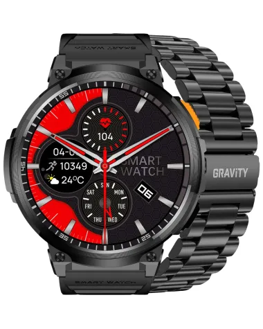 SMARTWATCH MĘSKI GRAVITY GT23-1 - LATARKA, DODATKOWY PASEK (sg031a) SMARTWATCH MĘSKI GRAVITY GT23-1 - LATARKA, DODATKOWY PASEK (sg031a)