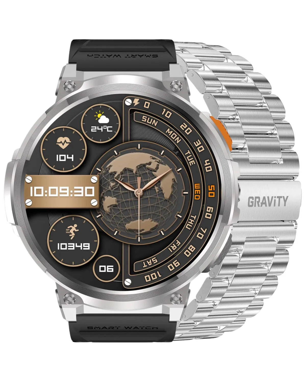 SMARTWATCH MĘSKI GRAVITY GT23-2 - LATARKA, DODATKOWY PASEK (sg031b) SMARTWATCH MĘSKI GRAVITY GT23-2 - LATARKA, DODATKOWY PASEK (sg031b)