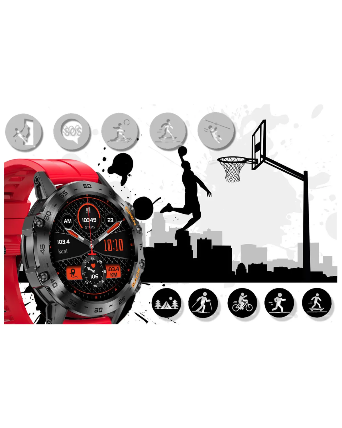 SMARTWATCH MĘSKI GRAVITY GT9-11 - WYKONYWANIE POŁĄCZEŃ, CIŚNIENIOMIERZ (sg021k) SMARTWATCH MĘSKI GRAVITY GT9-11 - WYKONYWANIE POŁĄCZEŃ, CIŚNIENIOMIERZ (sg021k)