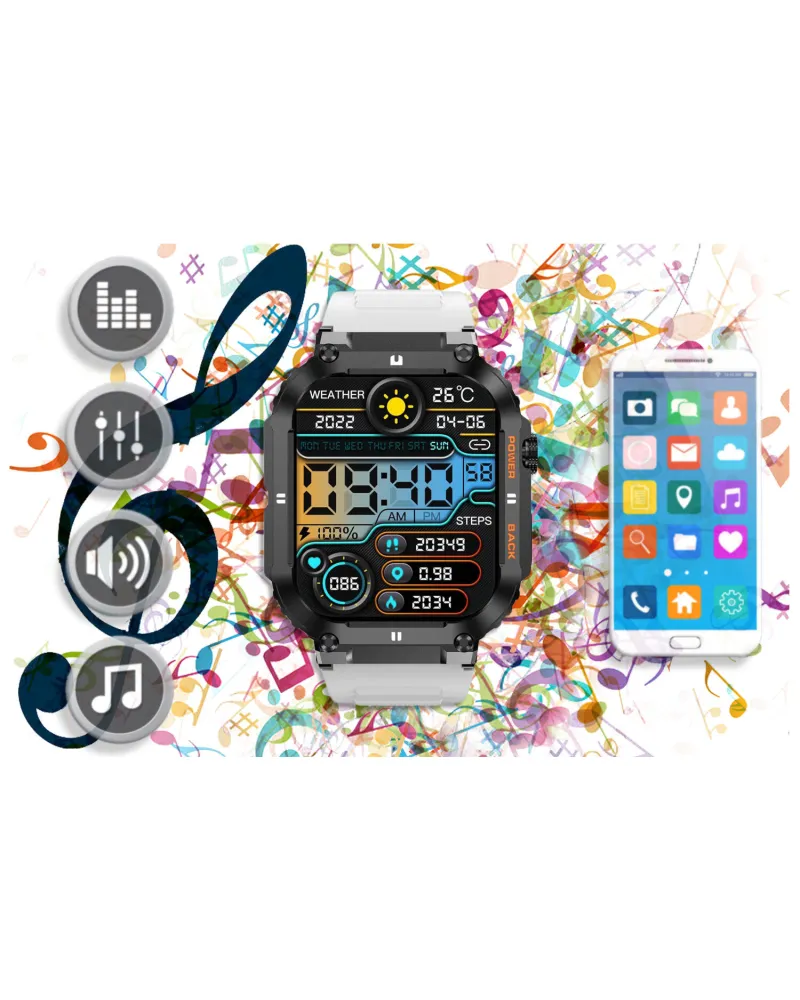 SMARTWATCH MĘSKI GRAVITY GT6-8 - WYKONYWANIE POŁĄCZEŃ, MONITOR SNU (sg020h)