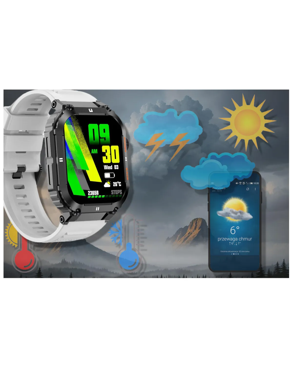 SMARTWATCH MĘSKI GRAVITY GT6-8 - WYKONYWANIE POŁĄCZEŃ, MONITOR SNU (sg020h)