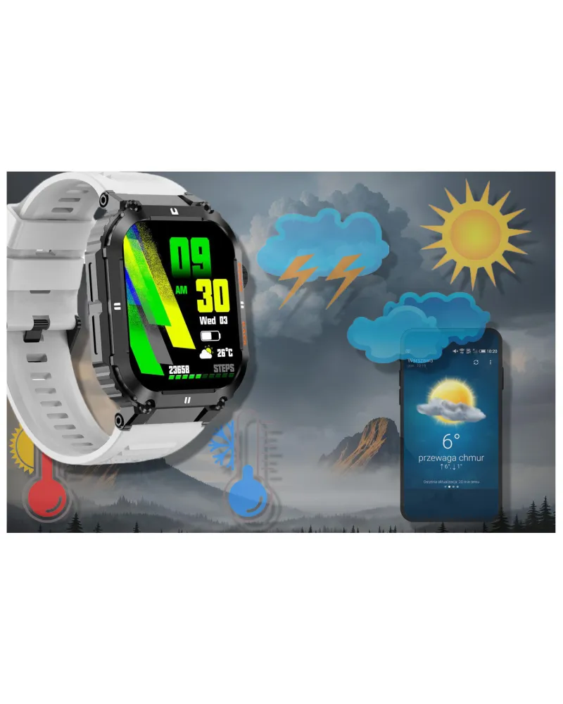 SMARTWATCH MĘSKI GRAVITY GT6-8 - WYKONYWANIE POŁĄCZEŃ, MONITOR SNU (sg020h)