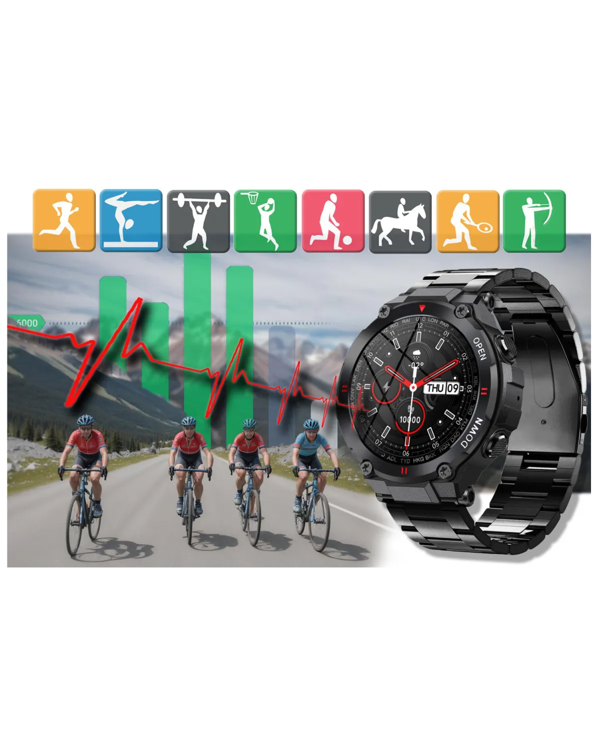 SMARTWATCH MĘSKI GRAVITY GT7-2 - WYKONYWANIE POŁĄCZEŃ (sg016b) SMARTWATCH MĘSKI GRAVITY GT7-2 - WYKONYWANIE POŁĄCZEŃ (sg016b)