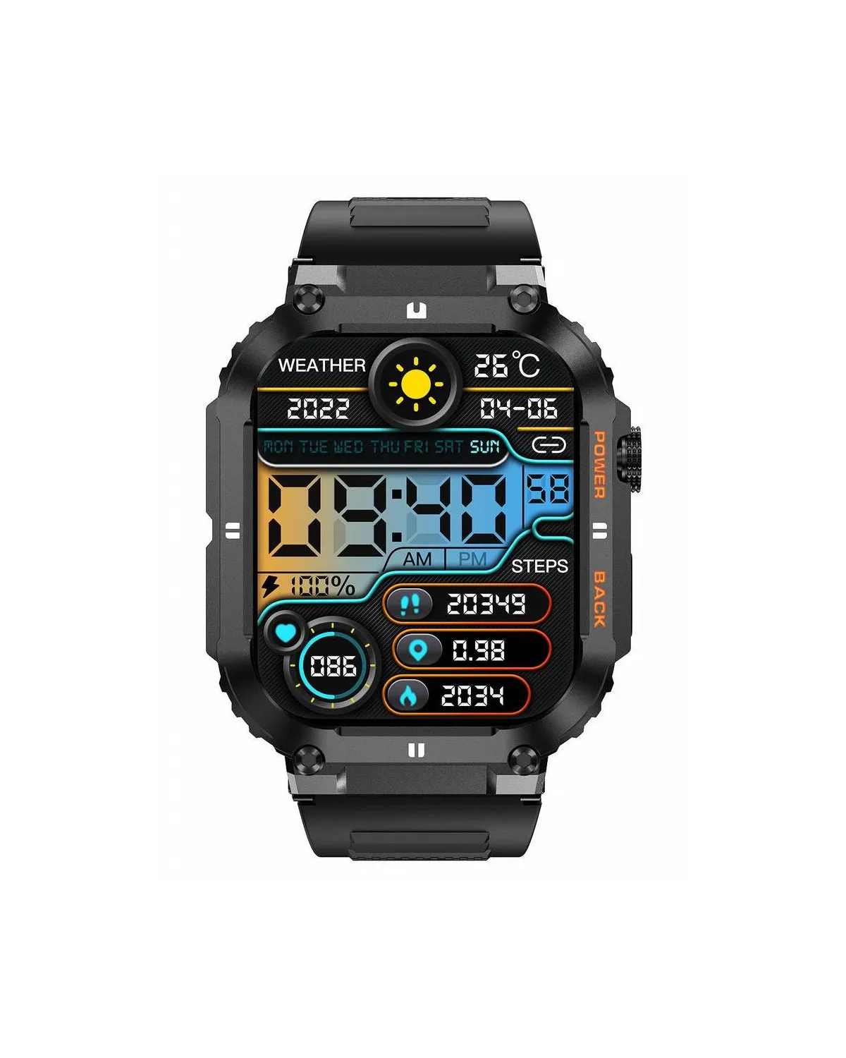 SMARTWATCH MĘSKI GRAVITY GT6-1 - WYKONYWANIE POŁĄCZEŃ, MONITOR SNU (sg020a)