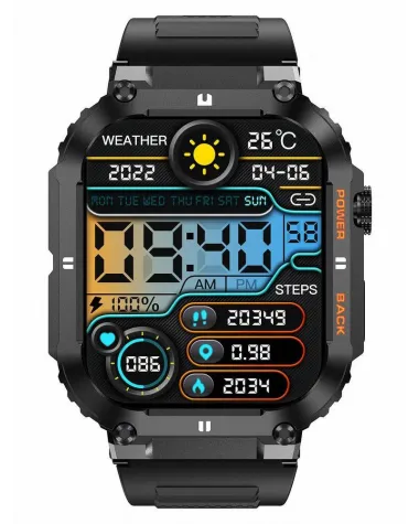 SMARTWATCH MĘSKI GRAVITY GT6-1 - WYKONYWANIE POŁĄCZEŃ, MONITOR SNU (sg020a)