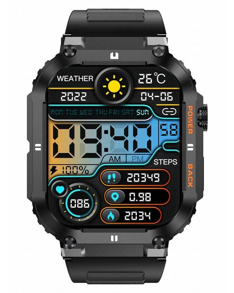SMARTWATCH MĘSKI GRAVITY GT6-1 - WYKONYWANIE POŁĄCZEŃ, MONITOR SNU (sg020a)