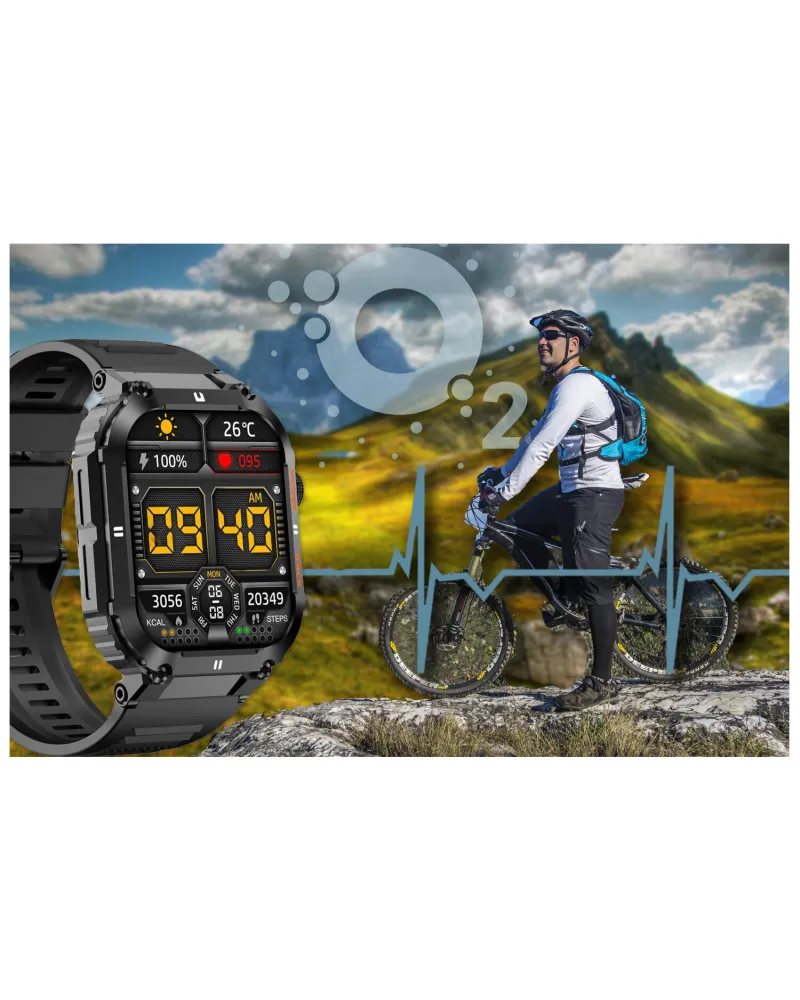 SMARTWATCH MĘSKI GRAVITY GT6-1 - WYKONYWANIE POŁĄCZEŃ, MONITOR SNU (sg020a)