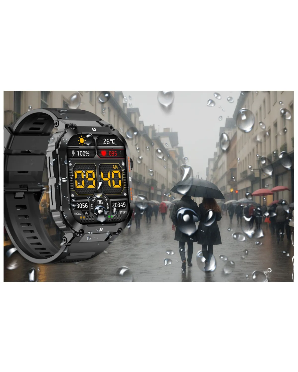 SMARTWATCH MĘSKI GRAVITY GT6-1 - WYKONYWANIE POŁĄCZEŃ, MONITOR SNU (sg020a)