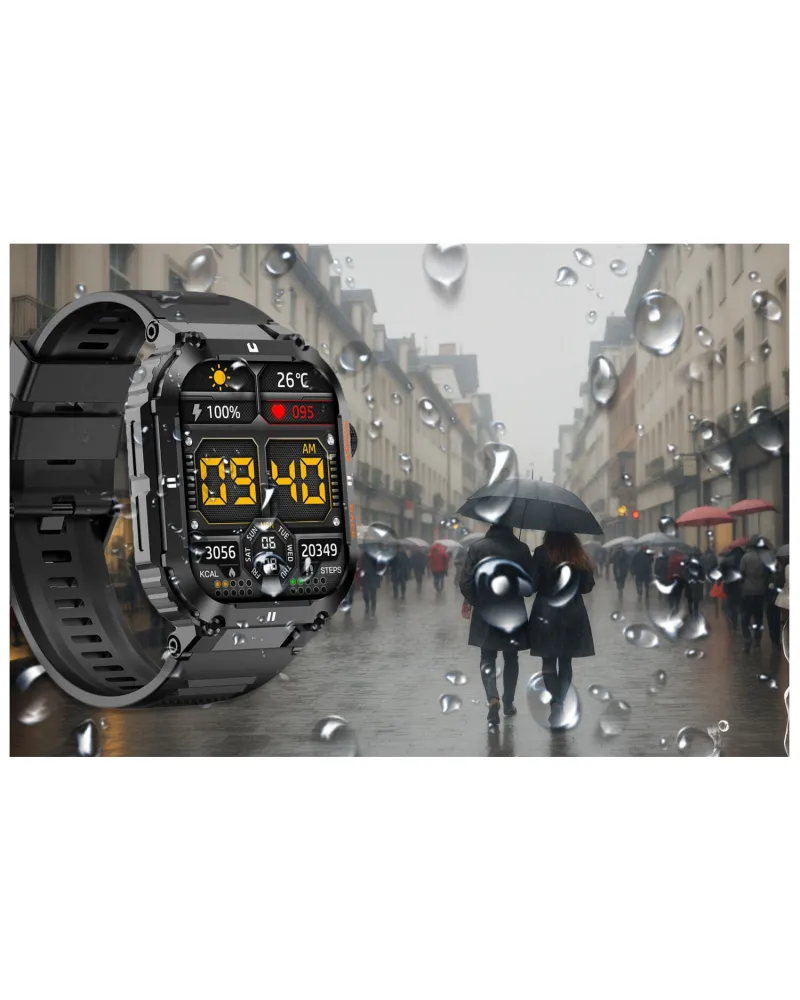 SMARTWATCH MĘSKI GRAVITY GT6-1 - WYKONYWANIE POŁĄCZEŃ, MONITOR SNU (sg020a)