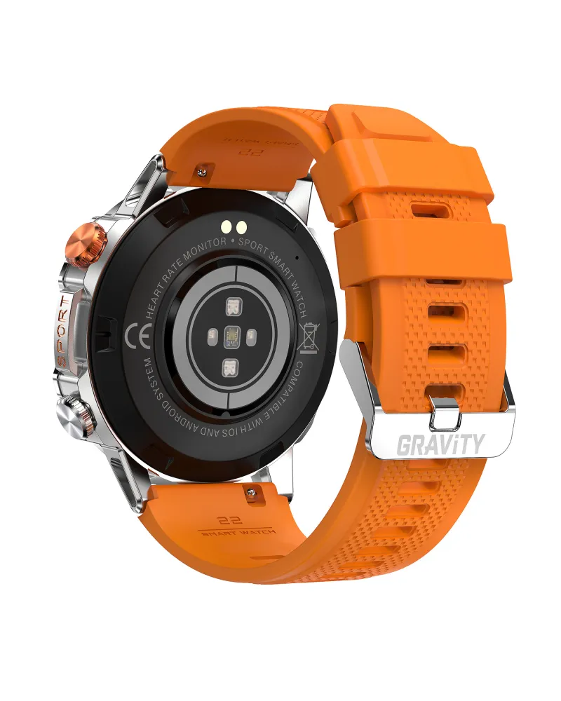 SMARTWATCH MĘSKI GRAVITY GT20-4 - AMOLED, DODATKOWY PASEK (sg024d)