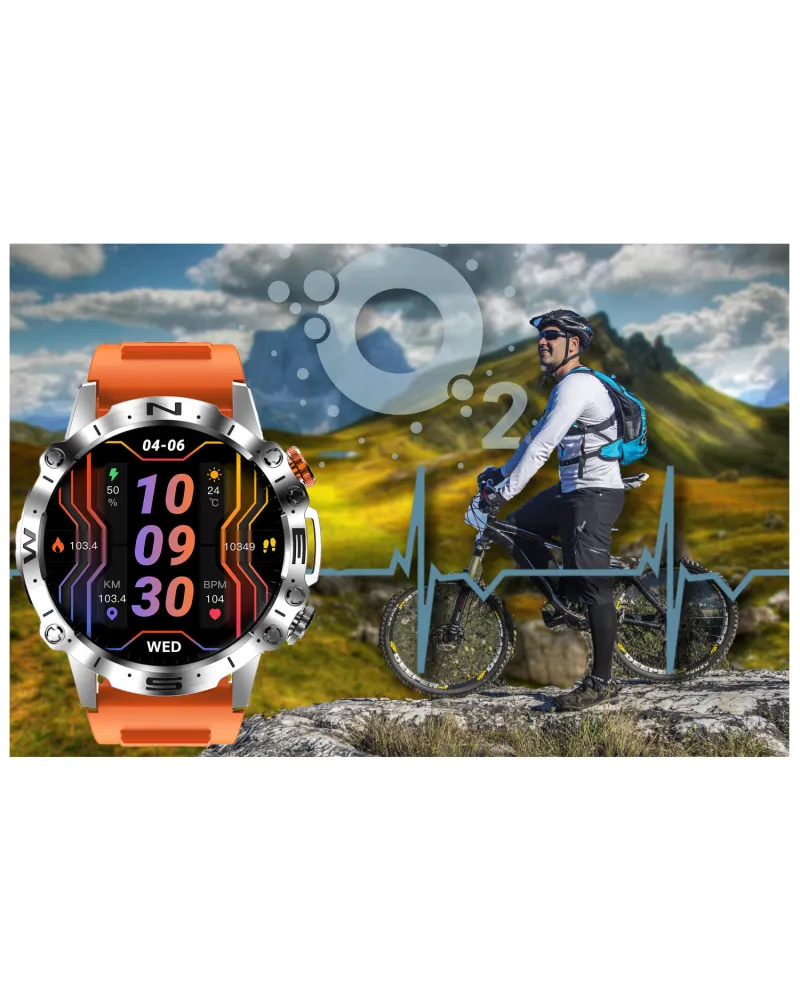 SMARTWATCH MĘSKI GRAVITY GT20-4 - AMOLED, DODATKOWY PASEK (sg024d)