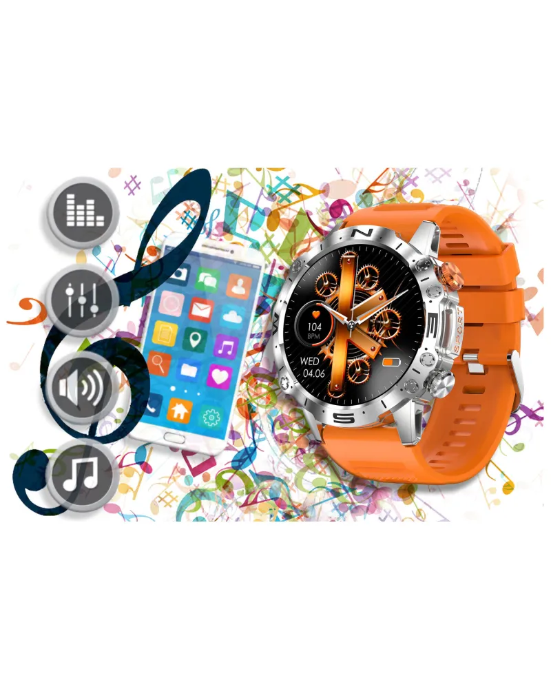SMARTWATCH MĘSKI GRAVITY GT20-4 - AMOLED, DODATKOWY PASEK (sg024d)