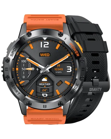 SMARTWATCH MĘSKI GRAVITY GT22-3 - AMOLED, DODATKOWY PASEK (sg030c)