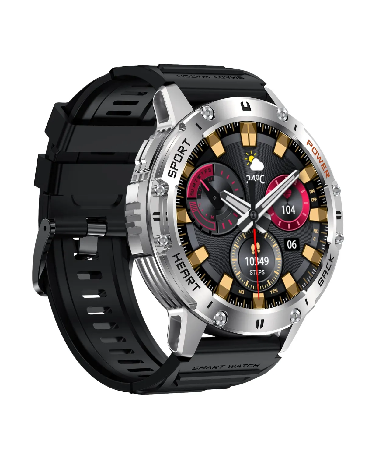 SMARTWATCH MĘSKI GRAVITY GT22-4 - AMOLED, DODATKOWY PASEK (sg030d)