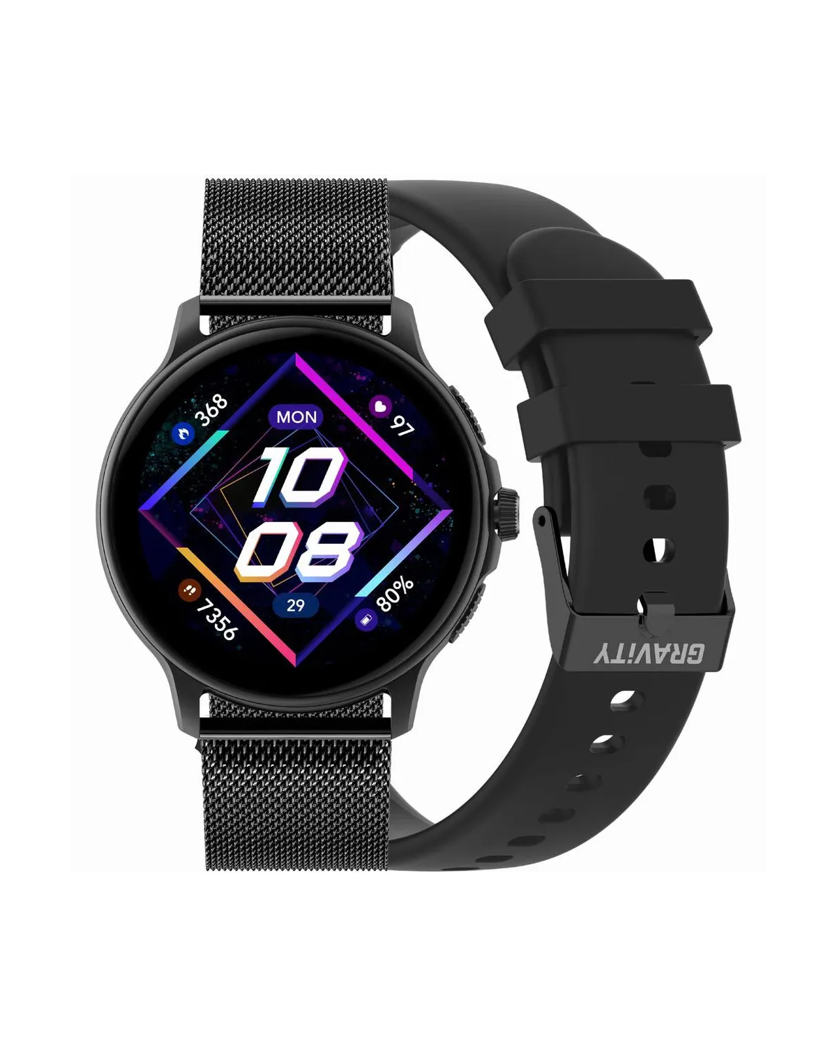 SMARTWATCH UNISEX GRAVITY GT12-1 - ROZMOWY BLUETOOTH, DODATKOWY PASEK (sg035a)