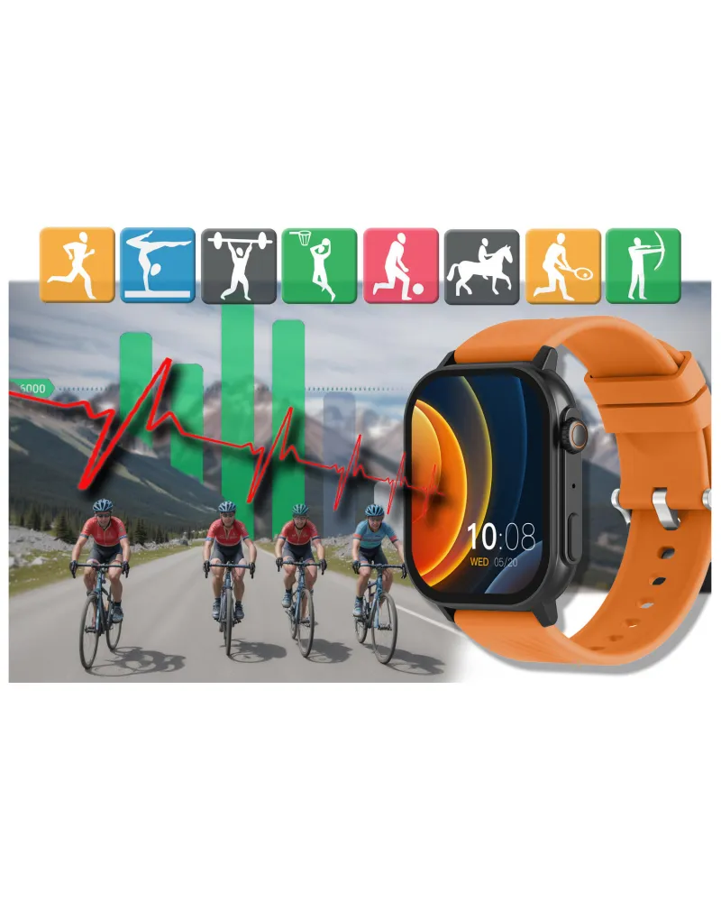 SMARTWATCH UNISEX GRAVITY GT15-2 - ROZMOWY BLUETOOTH, DODATKOWY PASEK (sg029b) SMARTWATCH UNISEX GRAVITY GT15-2 - ROZMOWY BLUETOOTH, DODATKOWY PASEK (sg029b)