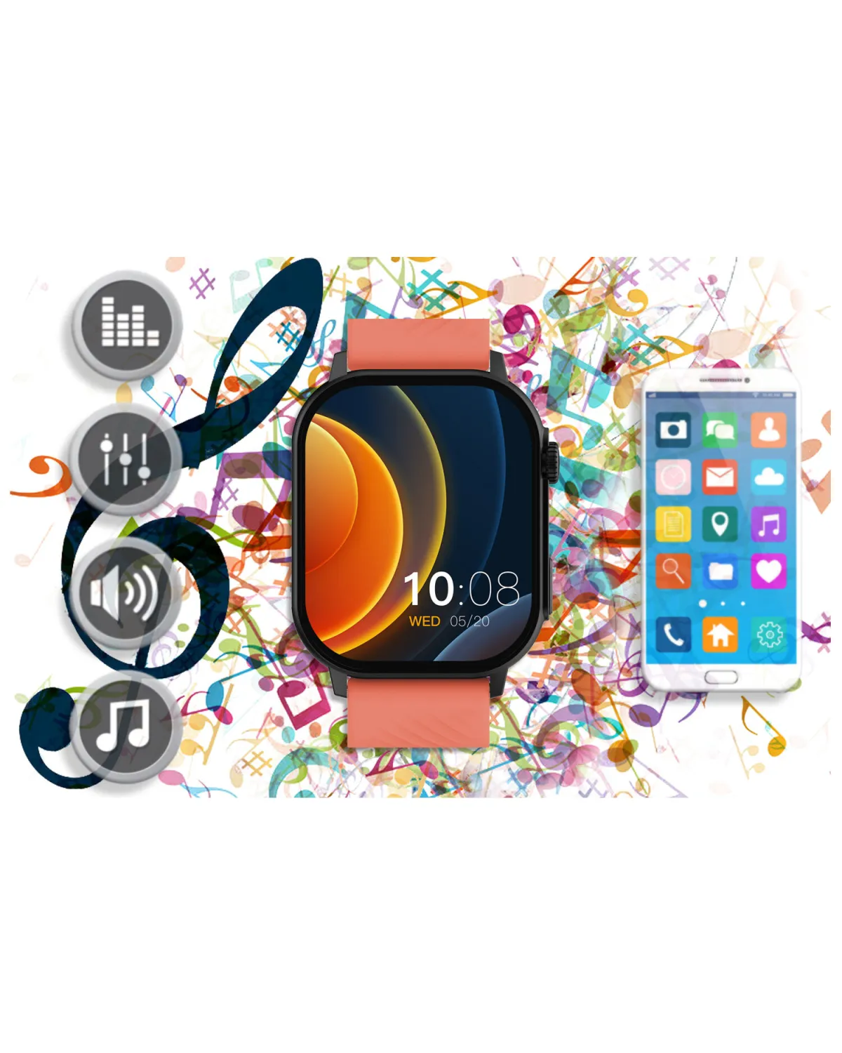 SMARTWATCH UNISEX GRAVITY GT15-3 - ROZMOWY BLUETOOTH, DODATKOWY PASEK (sg029c)