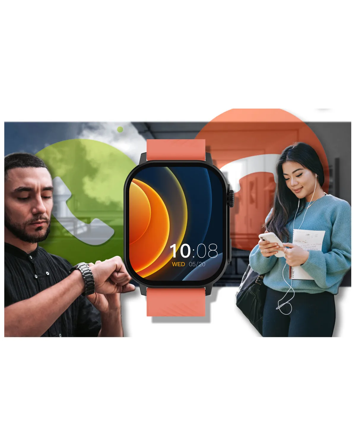 SMARTWATCH UNISEX GRAVITY GT15-3 - ROZMOWY BLUETOOTH, DODATKOWY PASEK (sg029c)